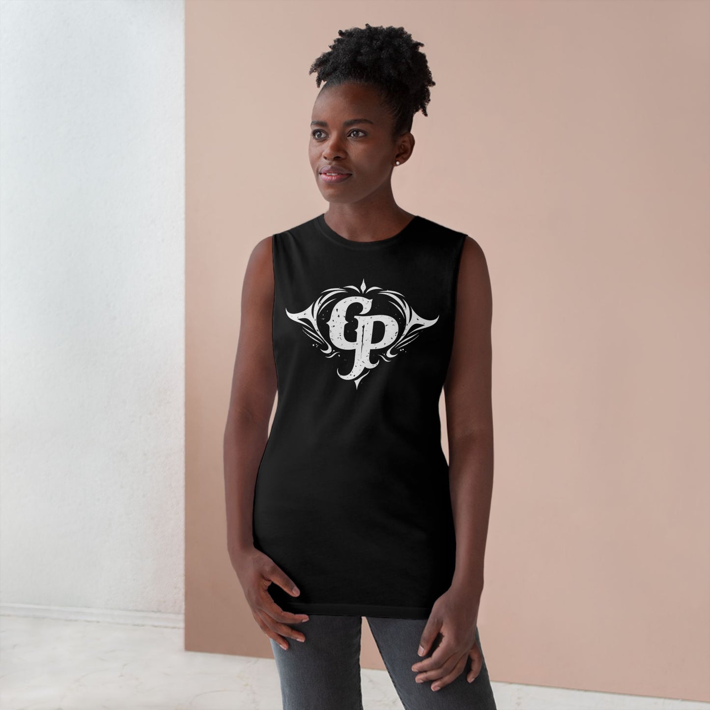 Black CP symbol tank top